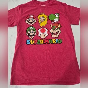 Nintendo Super Mario Bros T-Shirt Men’s M Red Yoshi Bowser Luigi Toad